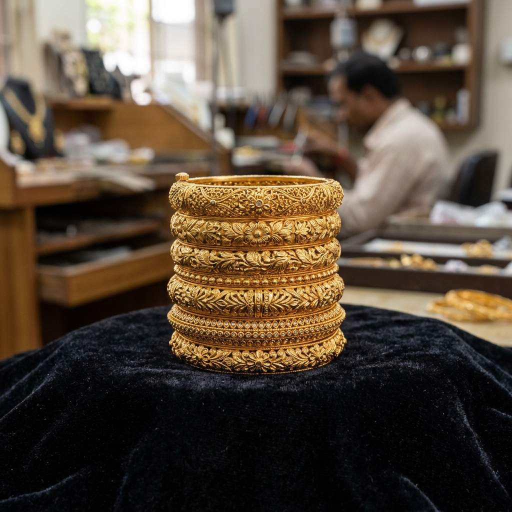 Gold Bangles Set